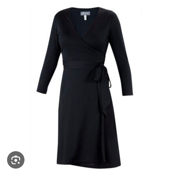 Ibex Merino True Wrap Dress, Medium, Black - Picture 3 of 3